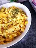 Tagliatelles fraîches maison au poulet champignons crème fraîche 😋