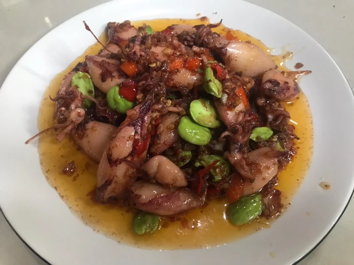 Easy Steps Prepare Recipes Cumi sambal petai the  Makes Drooling Perfect.