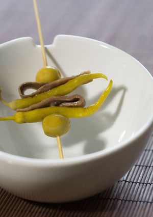 Una foto de Gilda, mi pintxo favorito y el más internacional