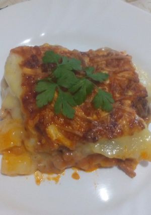 Una foto de Lasaña de patatas
