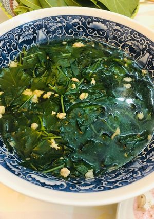 Hình của món Canh rau ngót Nhật thịt băm.