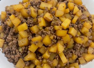 Foto resep Kentang Dadu Daging Cincang (No Oil)