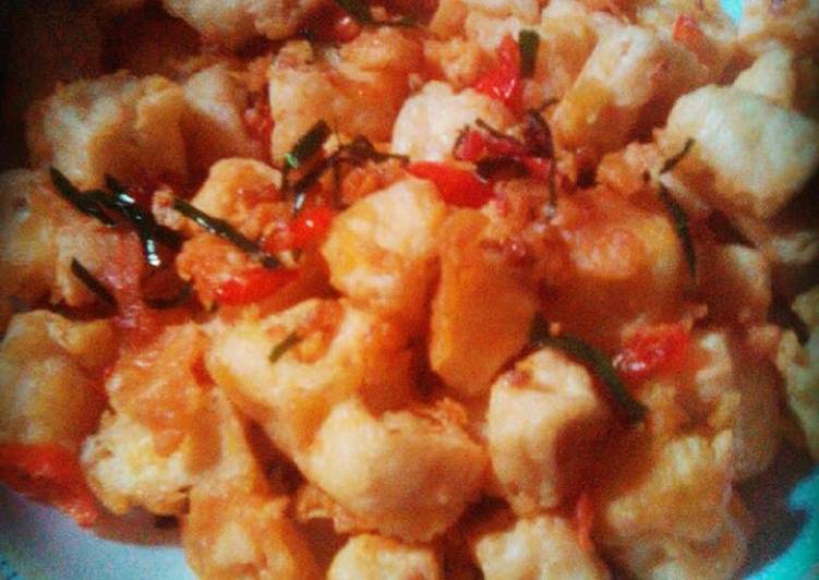 Tahu Crispy daun jeruk pedas