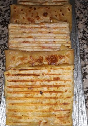 صورة لوصفة تاكوس بعجينة المسمن 😋😋👍