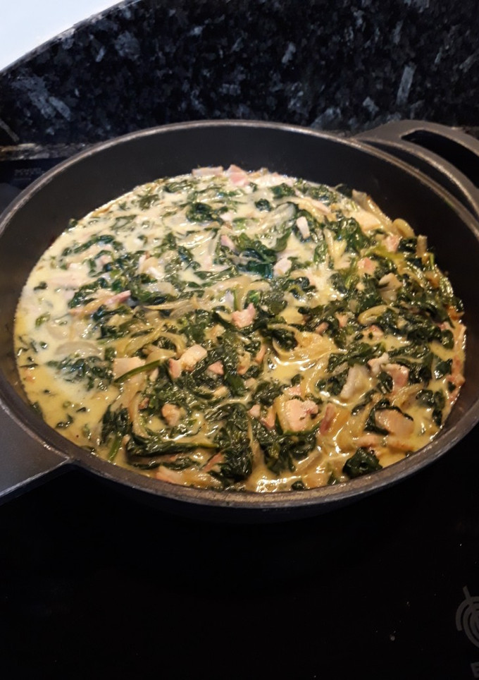 Una foto de Crema de espinacas thai