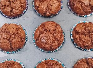 Gambar Chocolate Muffin (sukatan cawan)