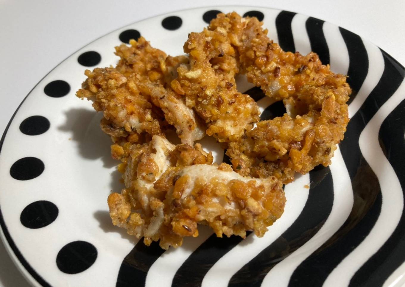 Pollo con maíz tostado