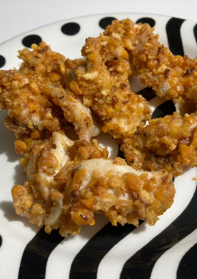 Una foto de Pollo con maíz tostado