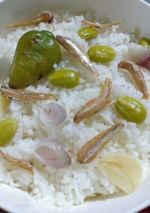 Foto resep Nasi liwet teri pete magiccom