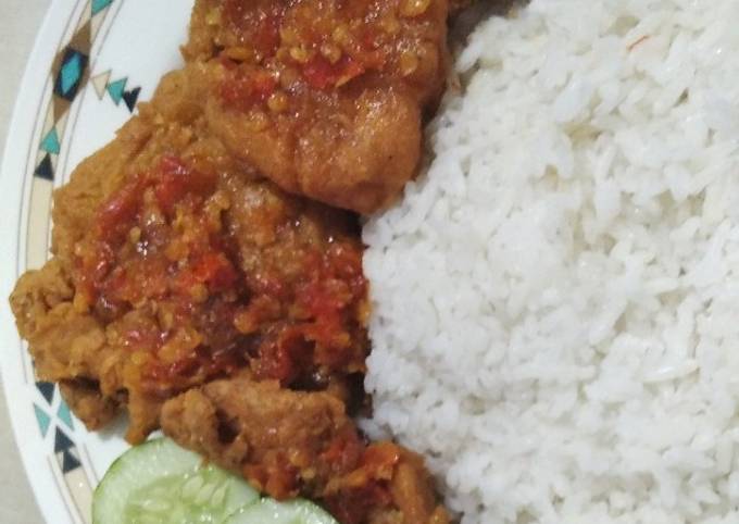 Cara Gampang Membuat Telur Dadar Crispy + sambal bawang Anti Gagal