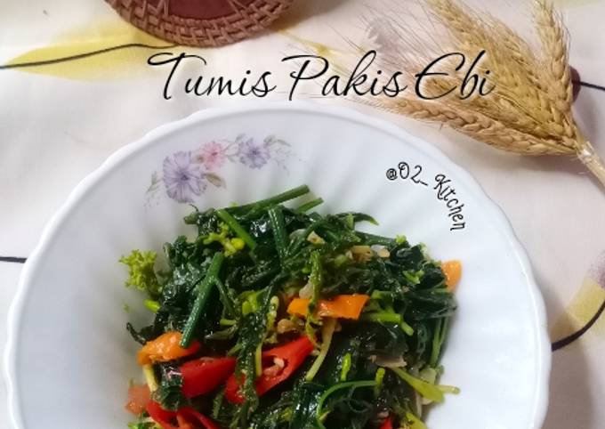 Resep 282 Tumis Pakis Ebi Oleh Ratih Anita Dewi Cookpad