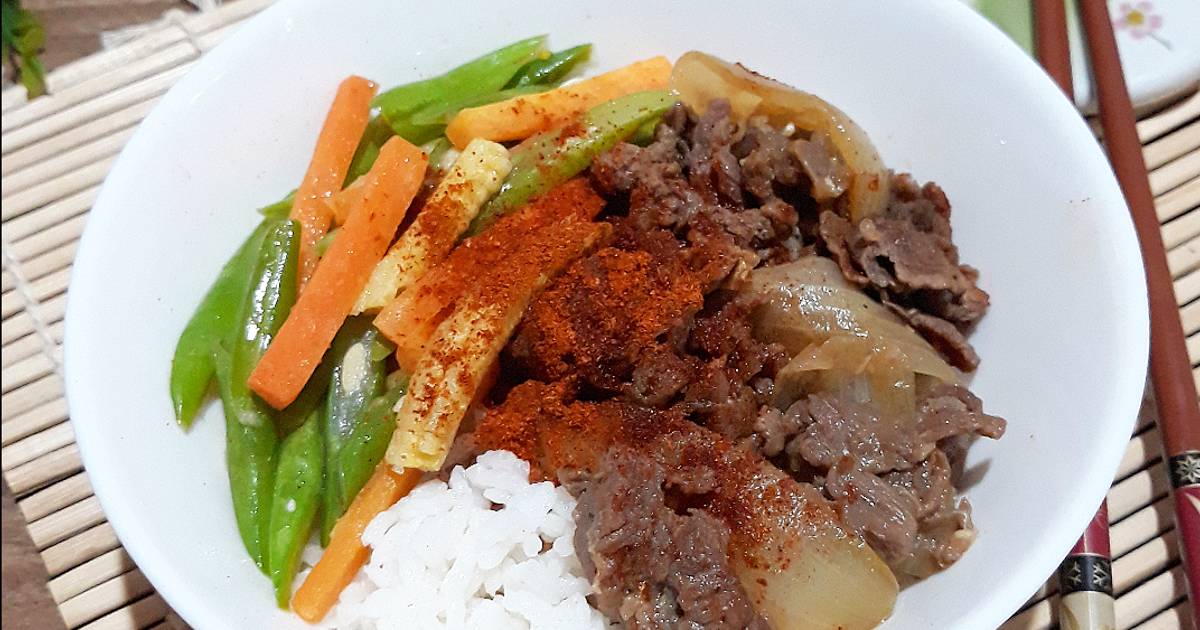 Resep BEEF BOWL ala YOSHINOYA / ORIGINAL BEEF BOWL oleh Bulbul Kitchen