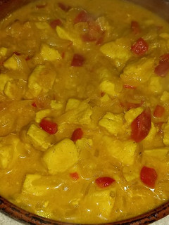 Una foto de Pechuga de pollo al curry