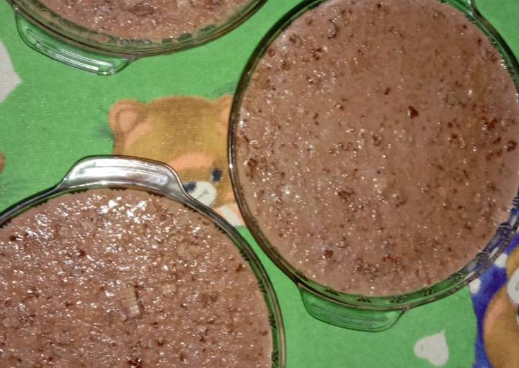 Puding nabati wafer coklat