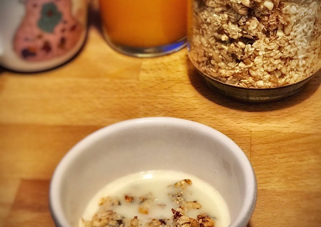 Granola casera con pasas