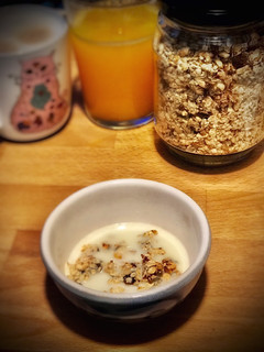 Una foto de Granola casera con pasas