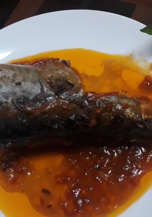 Hình của món Cá Sa Ba kho cà ớt.