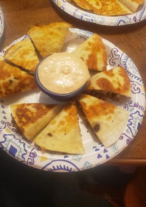 A picture of Cheeseburger Quesadillas.