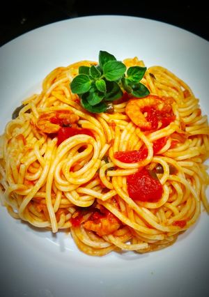 Garnélás spagetti recept fotója
