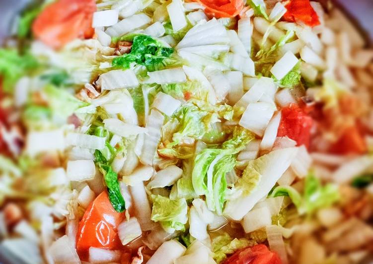 Langkah Mudah untuk meracik Tumis Sawi Putih Tabur Ikan Jambal Anti Gagal