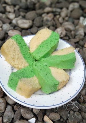 Foto resep Bolu kukus 2 warna (3 telur)