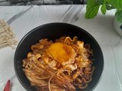 Gambar mie ramen jamur enoki