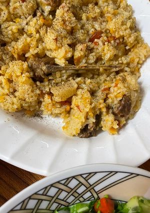 صورة لوصفة الرز البخاري والسليق (شويلا)