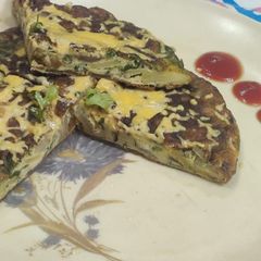 A picture of Omelette Pizza.