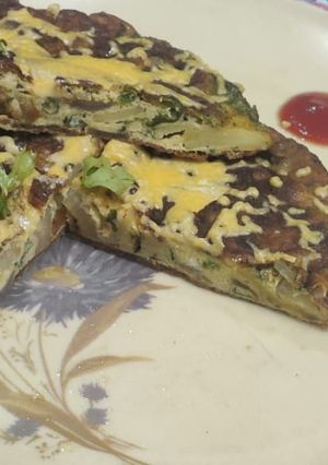 A picture of Omelette Pizza.