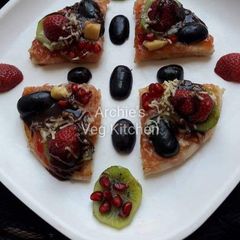 A picture of Mix fruit pizza.
