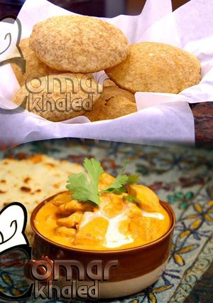 صورة لوصفة خبز البوري و سلطة الرايتا