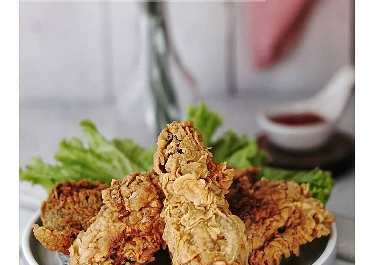 Langkah Mudah untuk Menyiapkan Crispy Chicken  Ayam Goreng Crispy ala KFC yang Lezat