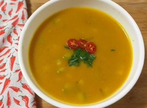Foto de Sopa Cremosa de Abóbora Cabotiá com Gengibre