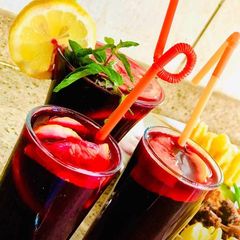 A picture of Beet root juice.