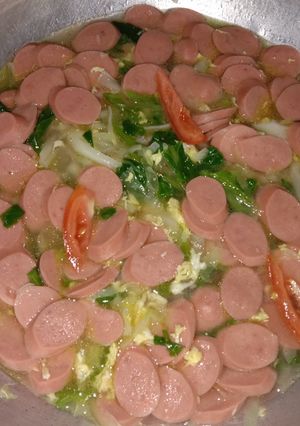 Foto resep Seblak sosis, telur