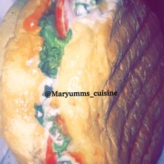 A picture of HOME MADE BURGER by maryumms_cuisine.