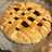 Tarta de ruibarbo y frutos rojos con base de galletas lotus