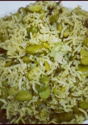 صورة لوصفة رز بالفول (تمن باقلاء) من جدة نعمة