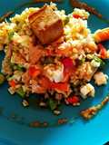 Ensalada tibia de trigo