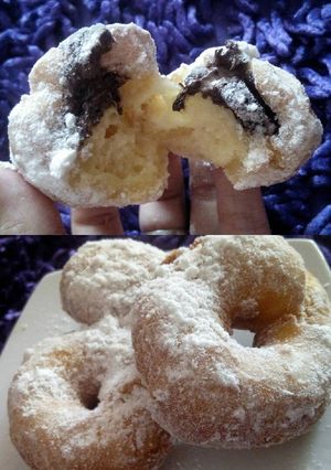 Foto resep Donat ubi isi coklat melted