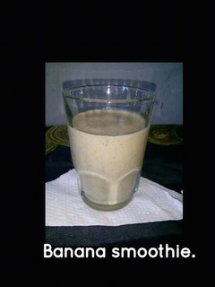 A picture of Banana date smoothie.