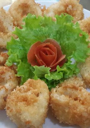 Hình của món Mực chiên xù.