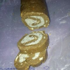 Chocolate Kaju Swiss Roll A picture of Chocolate Kaju Swiss Roll.