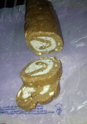 A picture of Chocolate Kaju Swiss Roll.