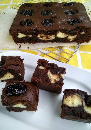 Foto resep Prunes Cheesecake Coffe Brownie