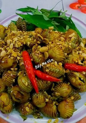Hình của món Sò huyết rang me.