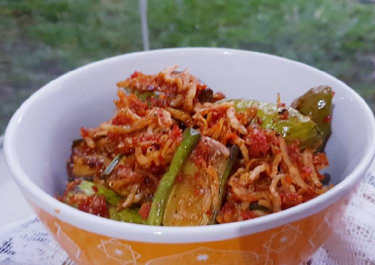 Goreng Terung Hijau & Teri Medan Balado