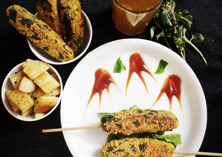 Spinach Daliya Lolipoop