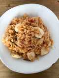 Riz à l'espagnol, calamars et vin blanc