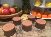 A picture of chocolate custard dessert